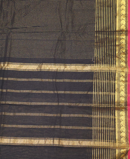 Chettinad Cotton Saree -Black Vairaoosi