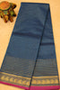 Chettinad Cotton Saree -Peacock Blue Vairaoosi thumbnail