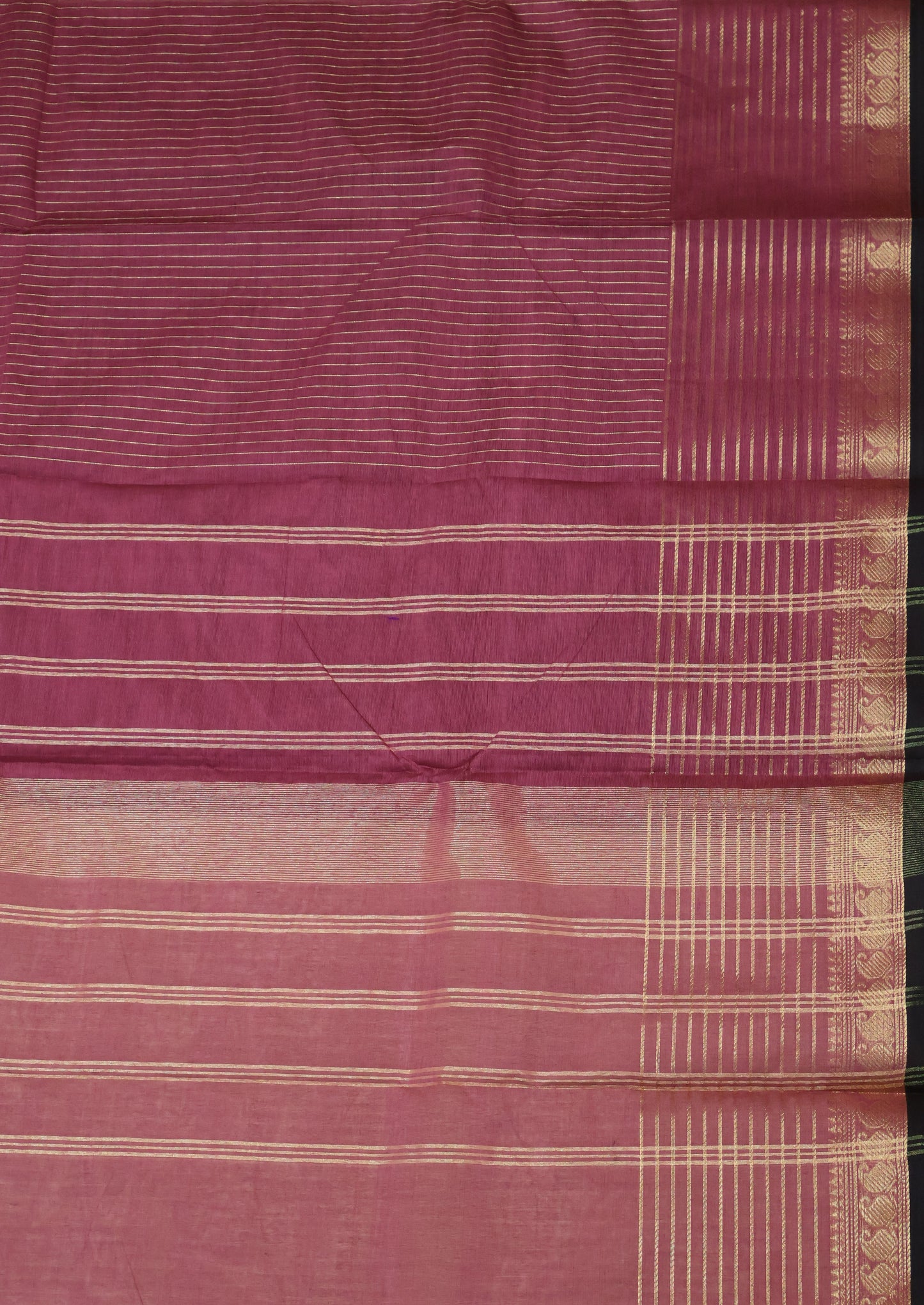 Kanchi Cotton Saree -Pink Vairaoosi