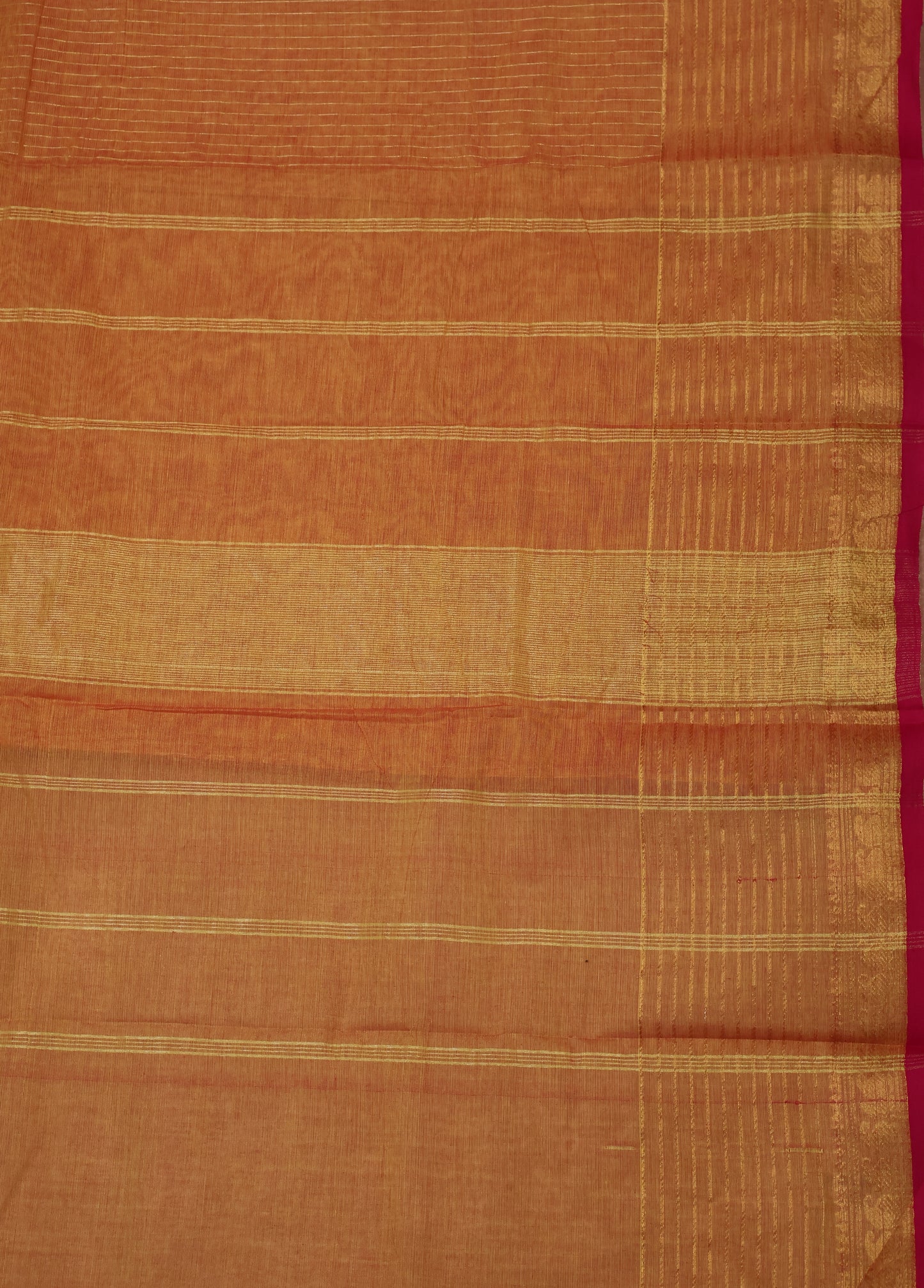 Kanchi Cotton Saree -Golden Yellow Vairaoosi