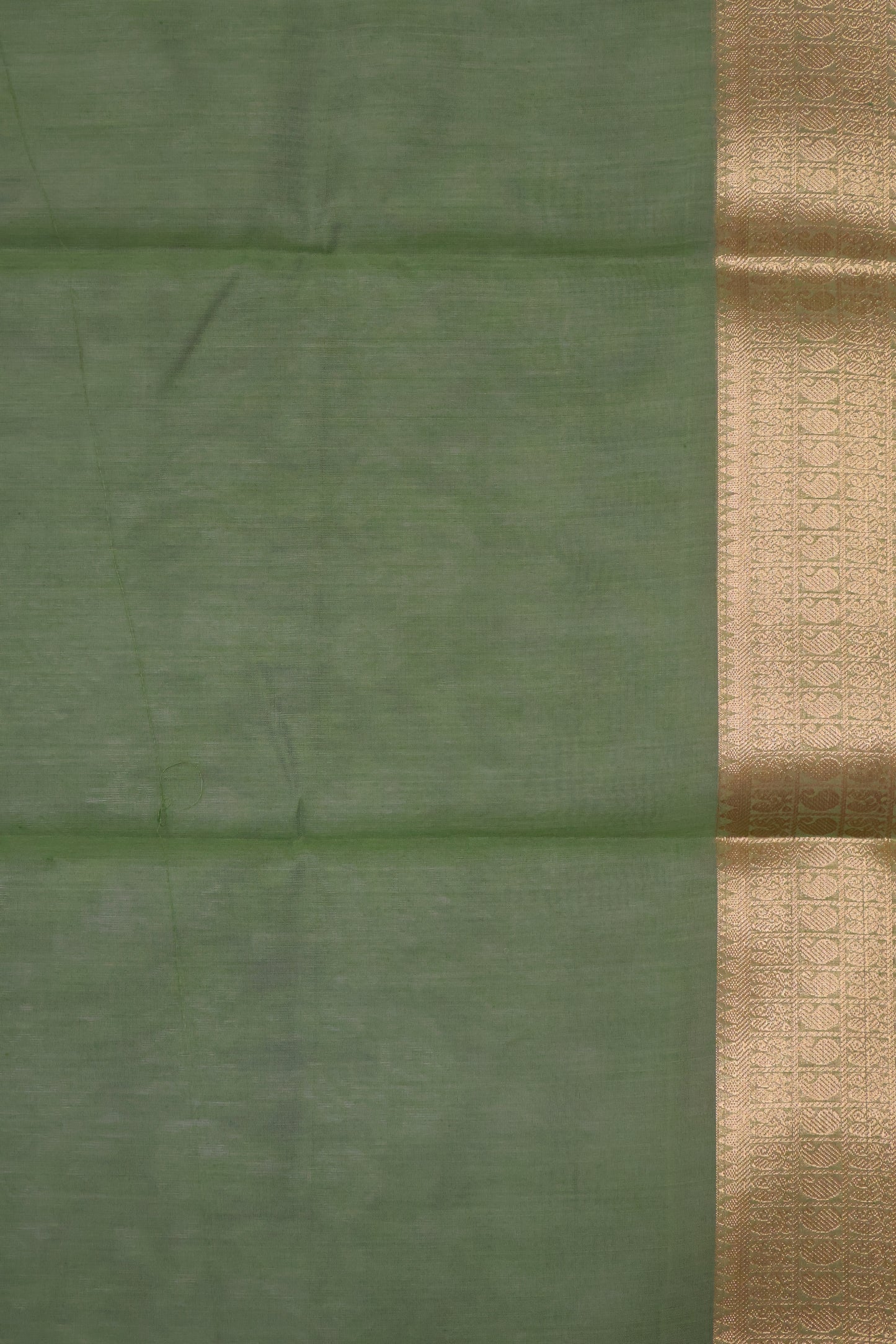 Kora Silk Cotton Saree - Warli Pattern- Light Green