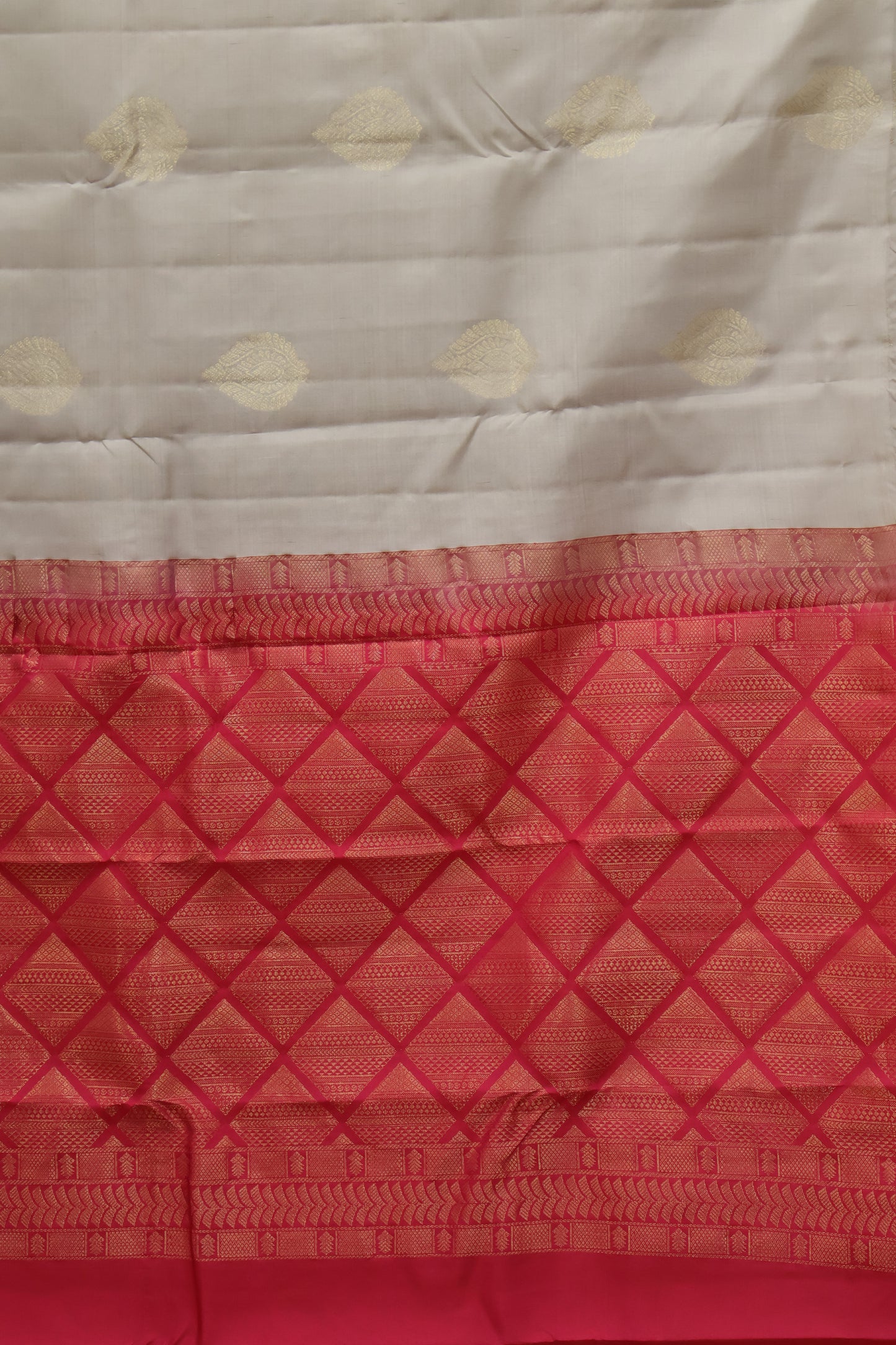 Mithilam-Pure Kanjivaram Festive Silk Saree-Beige