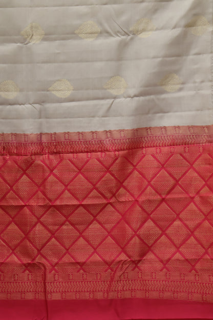Mithilam-Pure Kanjivaram Festive Silk Saree-Beige