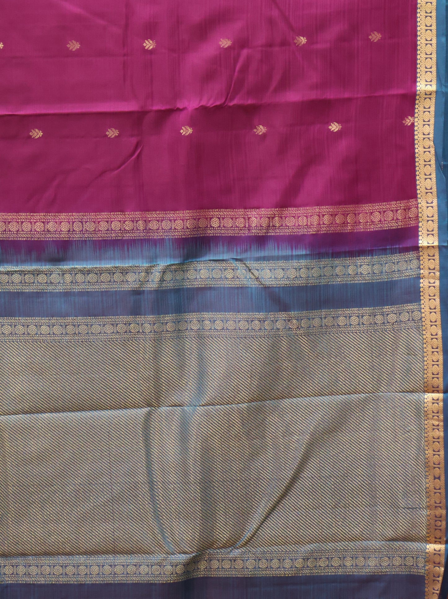 Mithilam-Pure Kanjivaram Festive Silk Saree-Wine