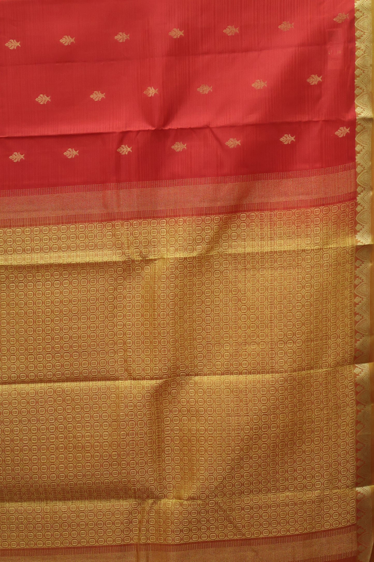Mithilam-Pure Kanjivaram Festive Silk Saree-Red
