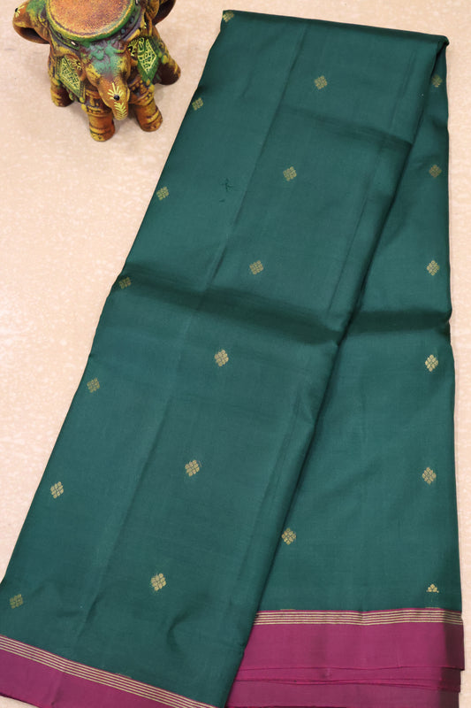 Mithilam-Pure Kanjivaram Festive Silk Saree-Green