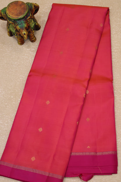 Mithilam-Pure Kanjivaram Festive Silk Saree-Peachish Pink