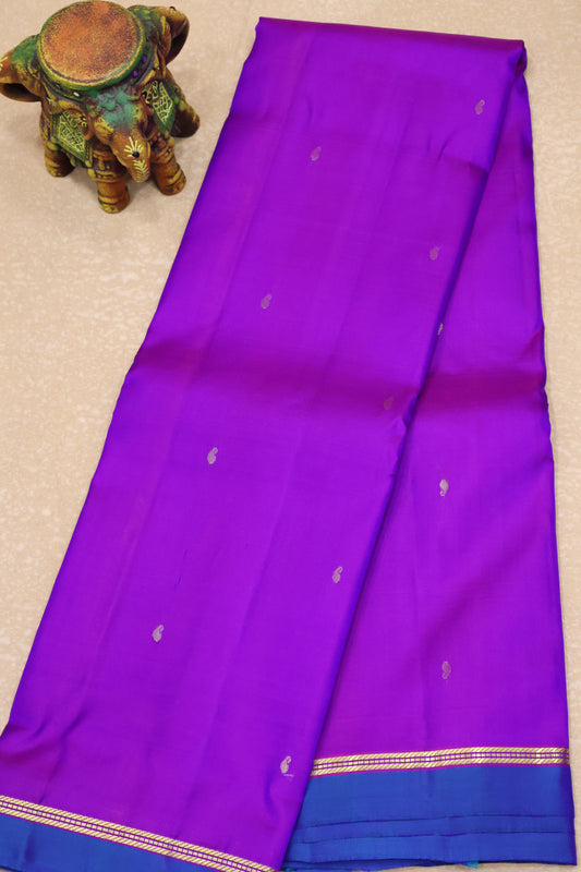 Mithilam-Pure Kanjivaram Festive Silk Saree-Violet