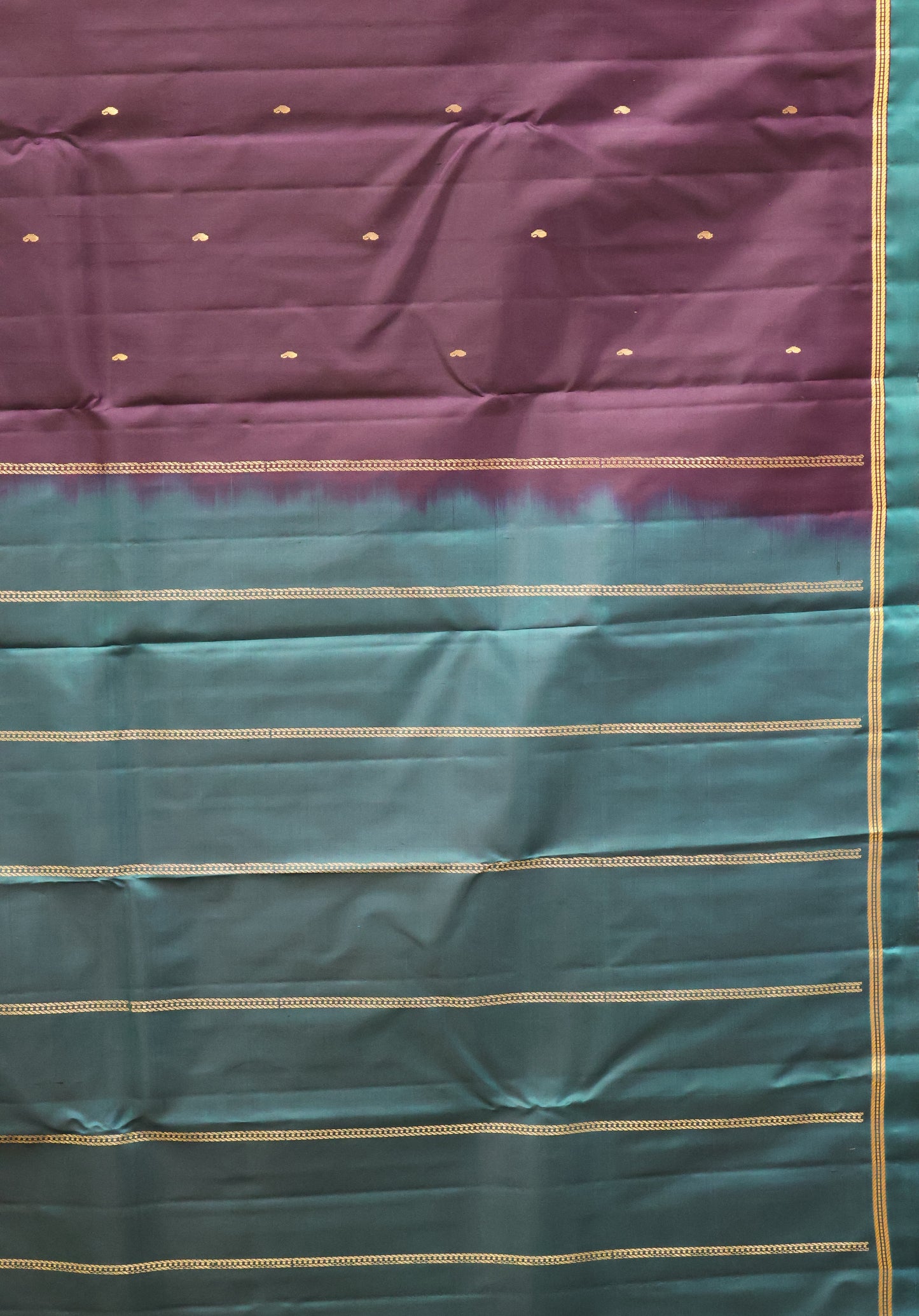 Mithilam-Pure Kanjivaram Festive Silk Saree-Dark Purple