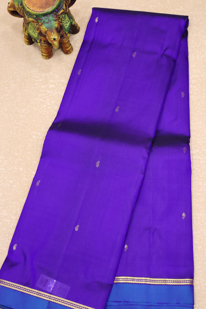 Mithilam-Pure Kanjivaram Festive Silk Saree-Blue