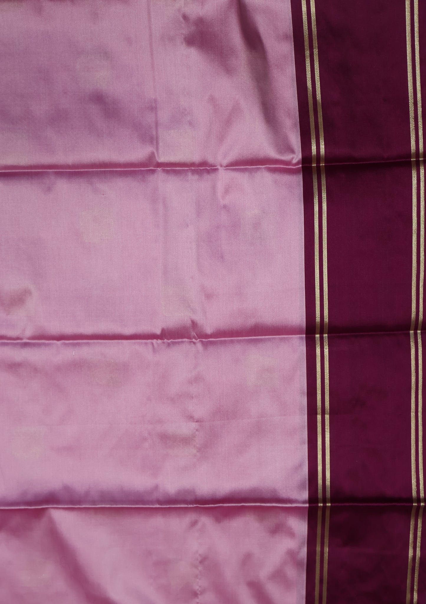 Semi Soft Silk Saree-Lite Pink With Wine Floral