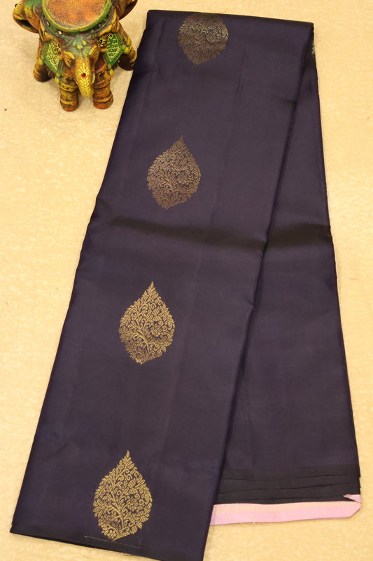 Mithilam-Pure Kanjivaram Festive Silk Saree-Blue