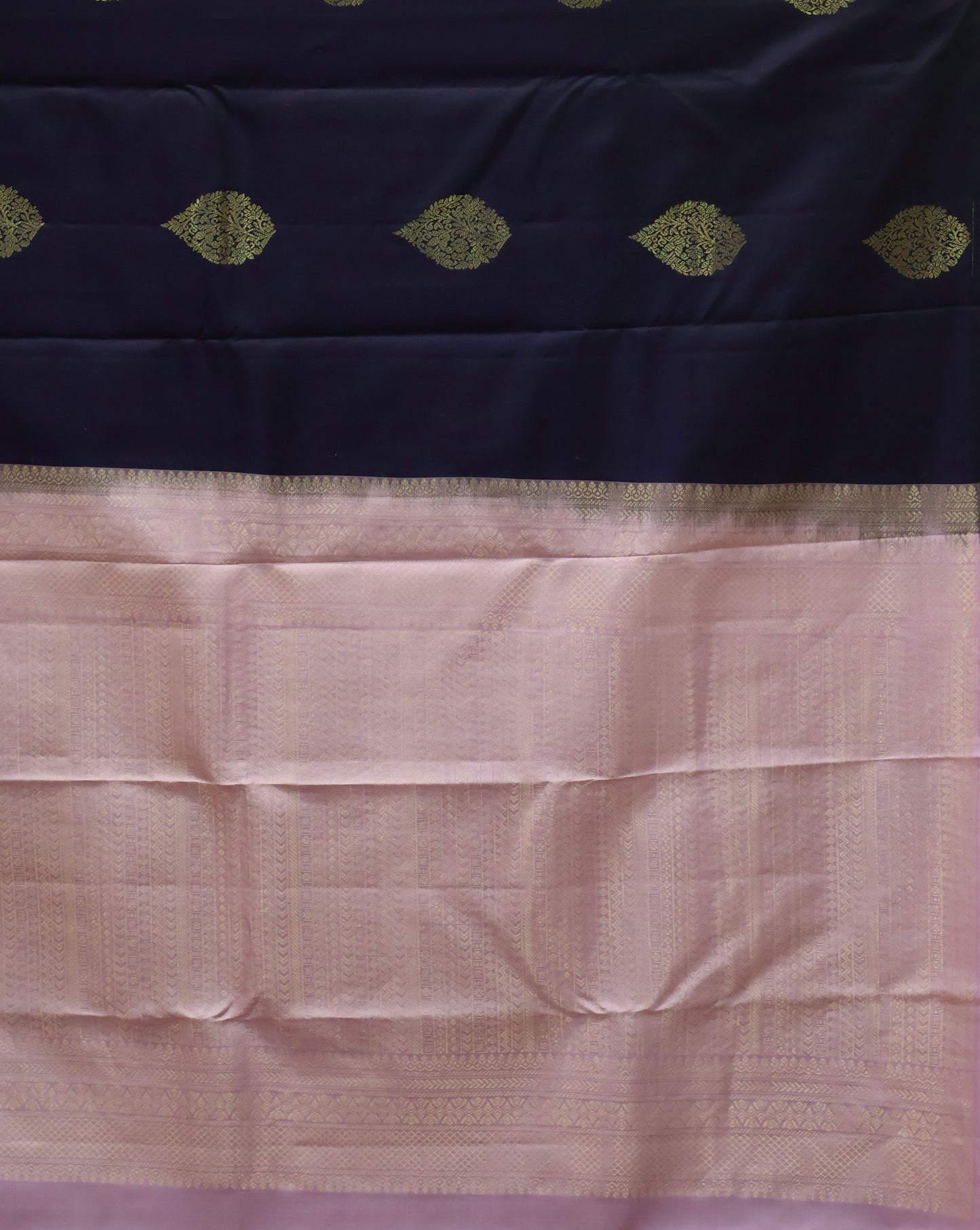 Mithilam-Pure Kanjivaram Festive Silk Saree-Blue