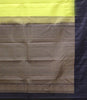 Mithilam-Pure Kanjivaram Festive Silk Saree-Yellow Black thumbnail