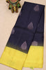 Mithilam-Pure Kanjivaram Festive Silk Saree-Navy Blue thumbnail