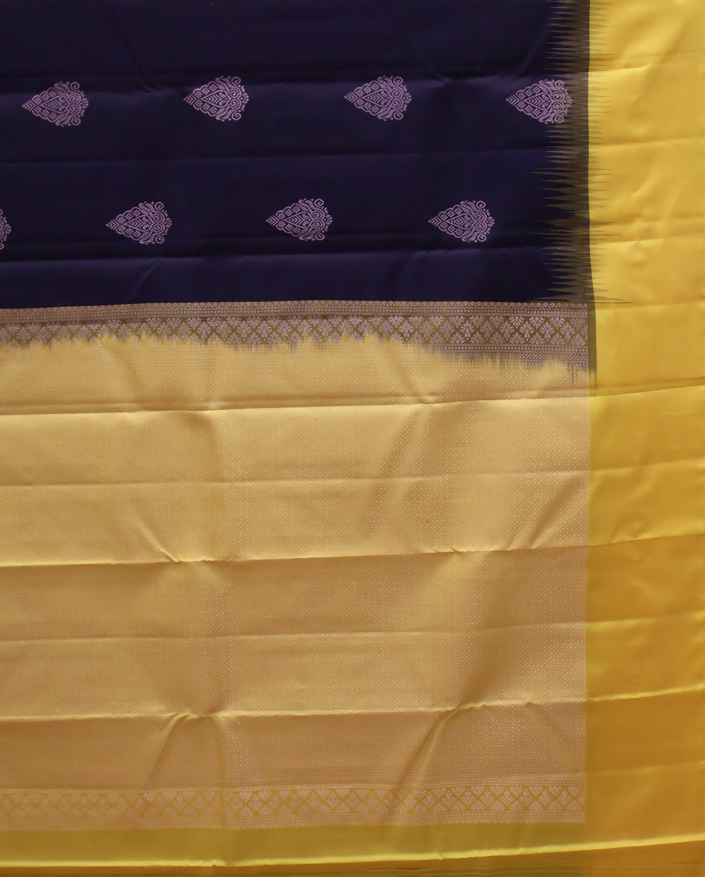 Mithilam-Pure Kanjivaram Festive Silk Saree-Navy Blue