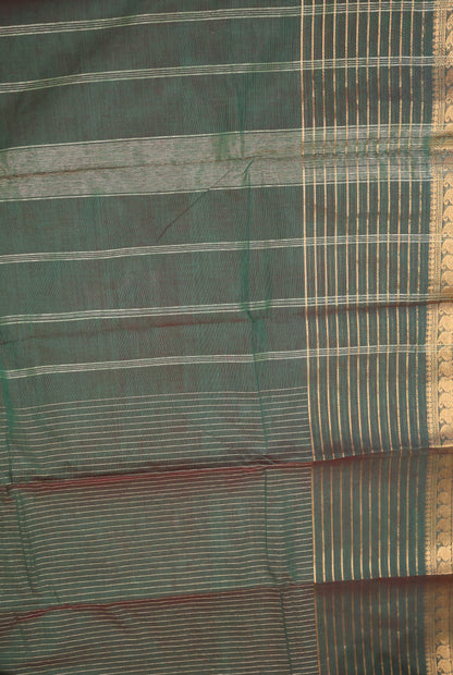 Kanchi Cotton Saree - Green