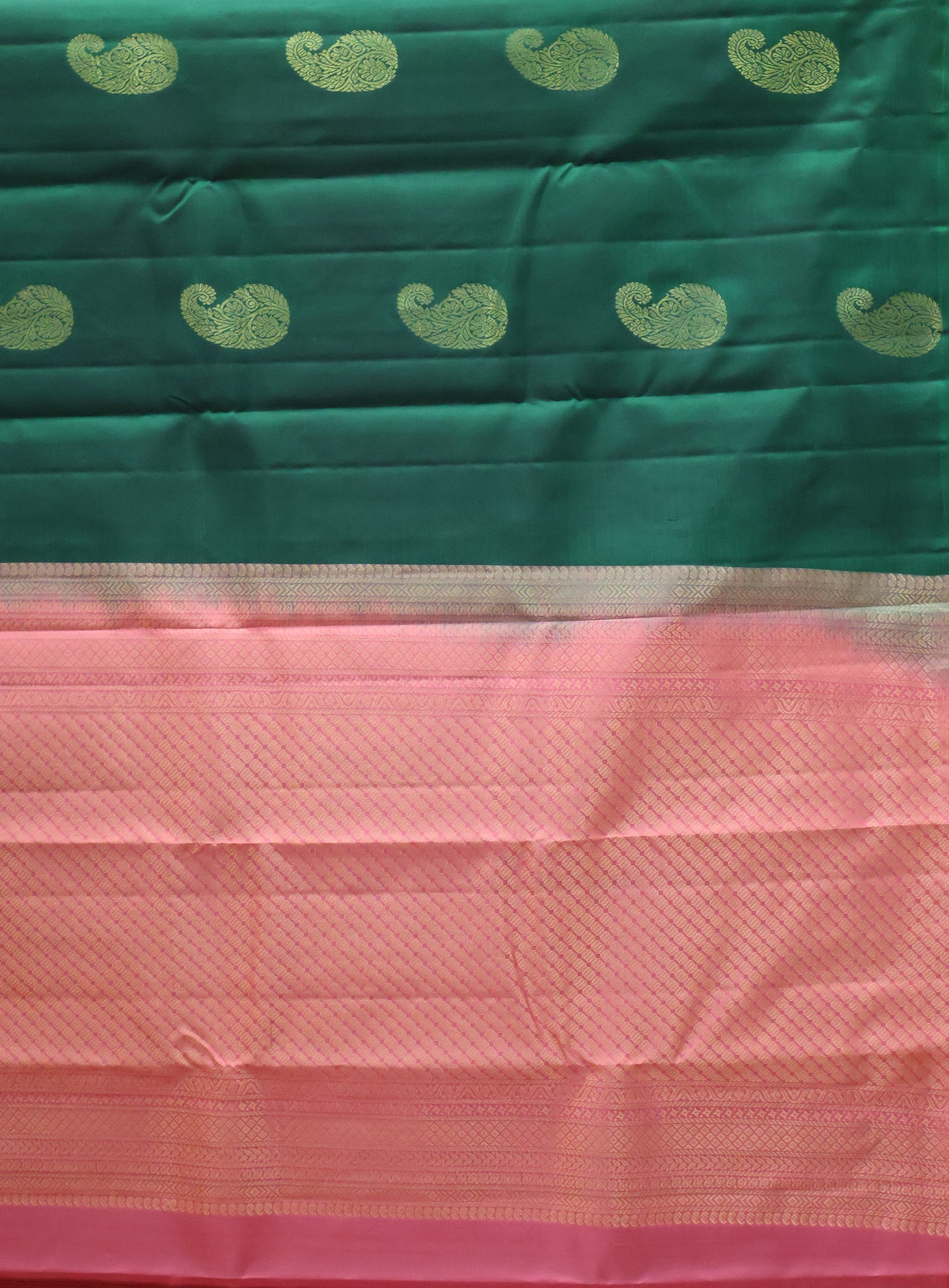 Mithilam-Pure Kanjivaram Festive Silk Saree-Green