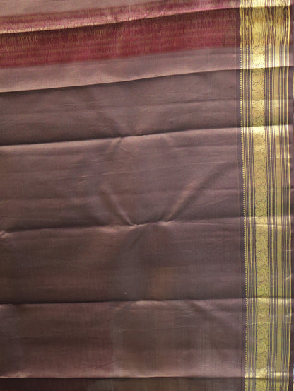 Pure Kanjivaram Silk Saree - Purple Anam Vairaoosi