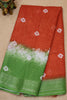 Semi Linen with Flower Print -Orange White thumbnail