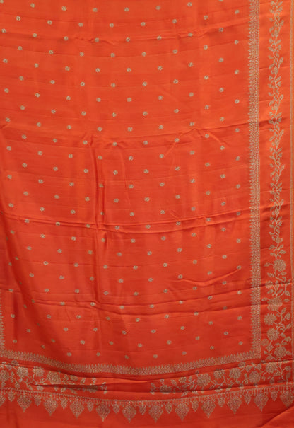 Banarasi Tussar -Orange Buta