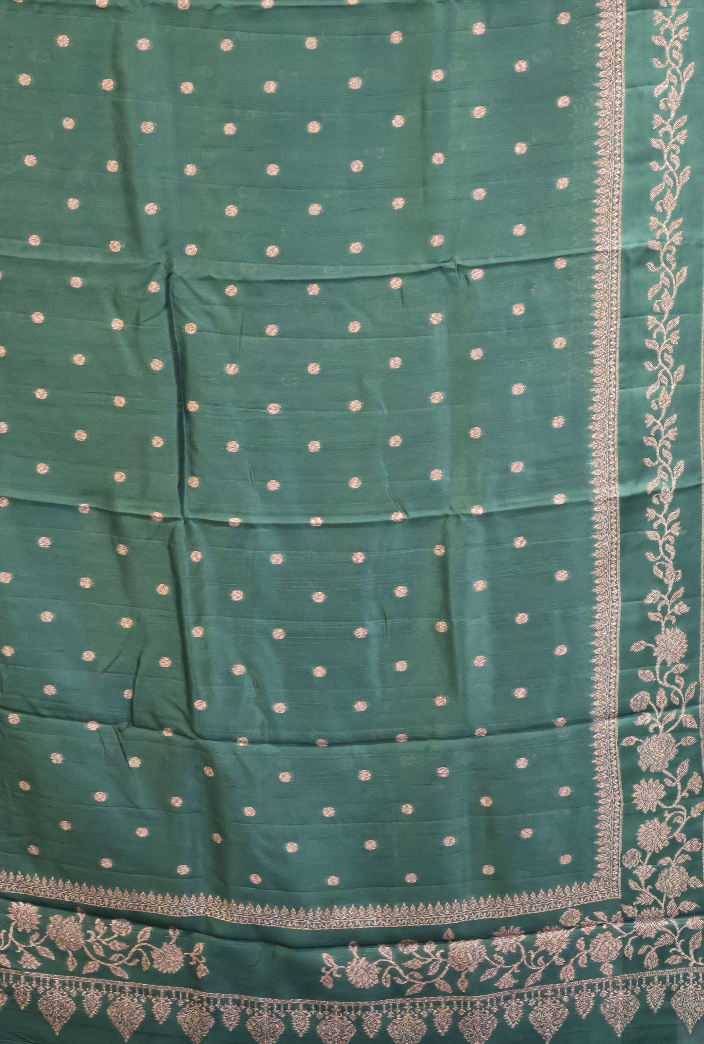 Banarasi Tussar -Green Buta