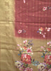 Dola Silk Saree - Maroon Gold Floral Flower Line thumbnail