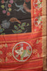 Malai Cotton With Floral Print- Black Red thumbnail