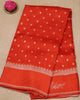 Banarasi Tussar -Orange Plain Border thumbnail
