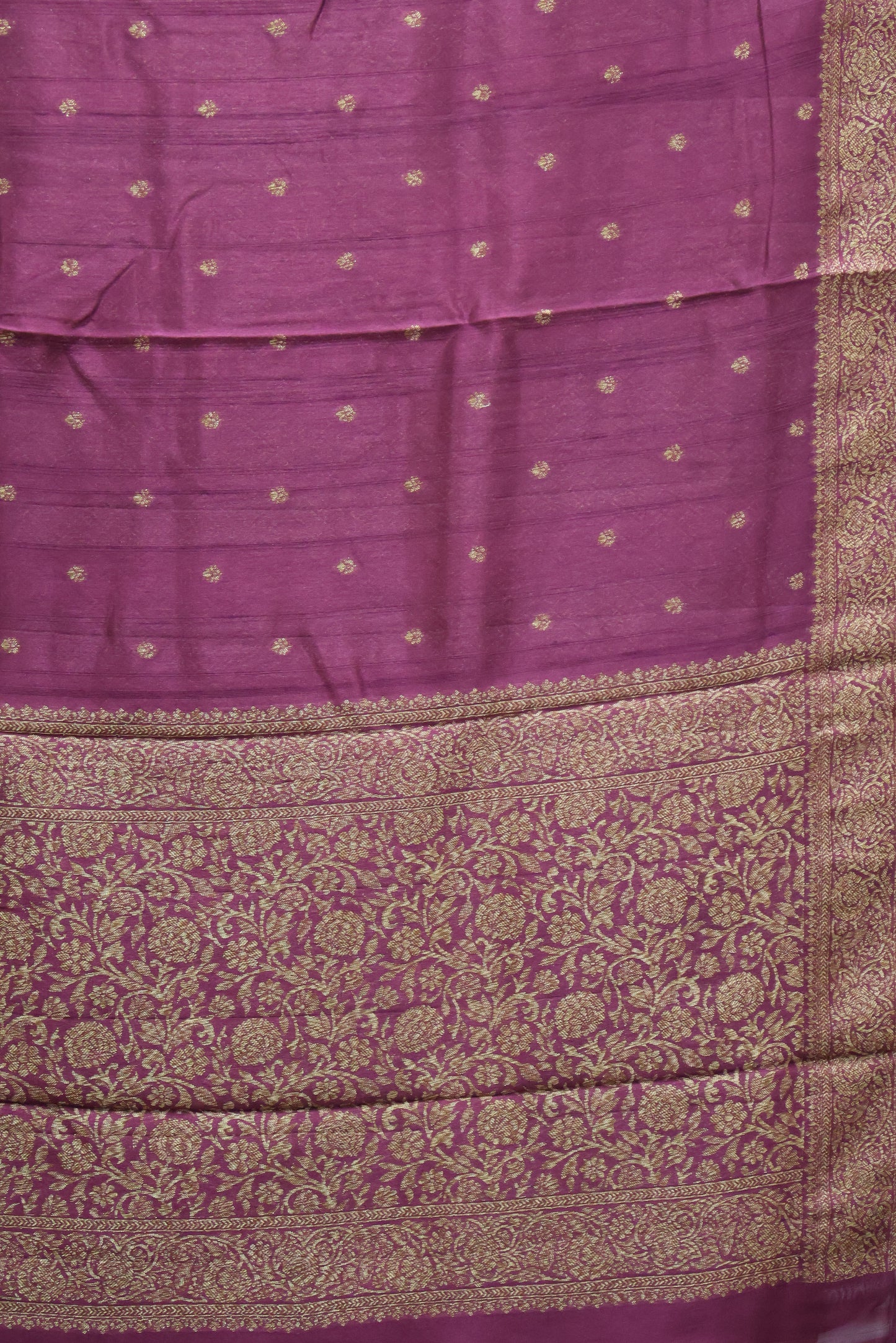 Banarasi Tussar -Wine Leaf Butta