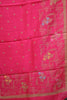 Banarasi Tussar -Rani Pink Geometric Border thumbnail