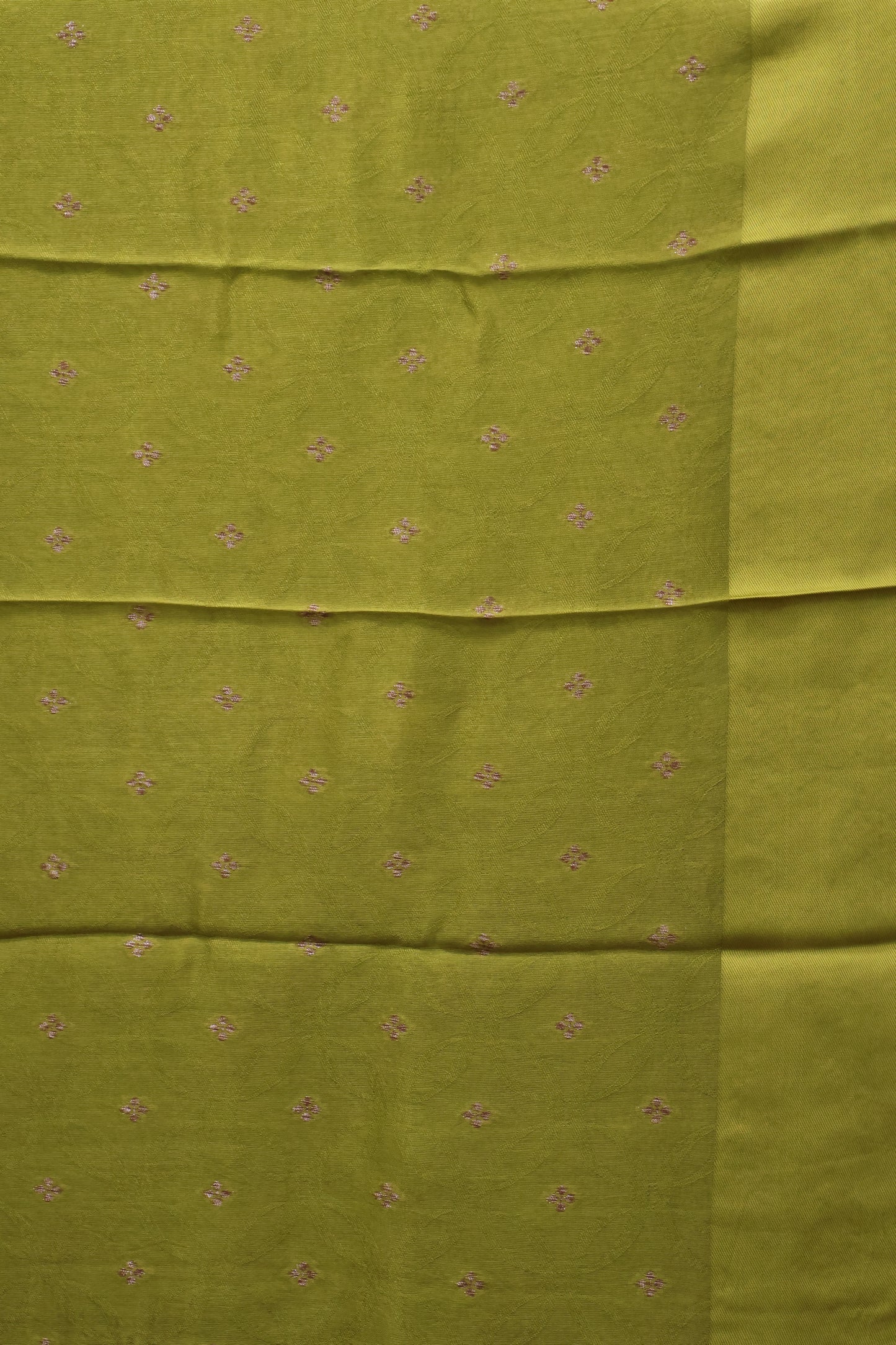 Banarasi Tussar -Light Green Flower Border