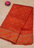 Banarasi Tussar -Orange Flower Border thumbnail