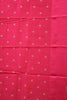 Banarasi Tussar -Rani Pink Flower Border thumbnail