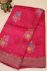 Banarasi Tussar -Rani Pink zigzag Border thumbnail