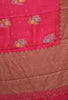 Banarasi Tussar -Rani Pink zigzag Border thumbnail