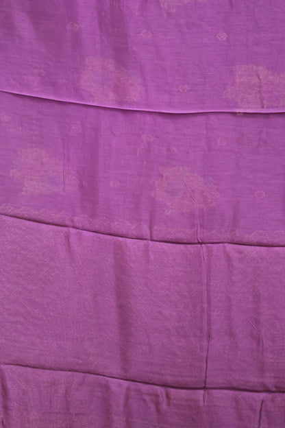 Banarasi Tussar -Purple zigzag Border