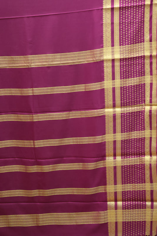 Semi Mysore Silk - Wine Plain Dot
