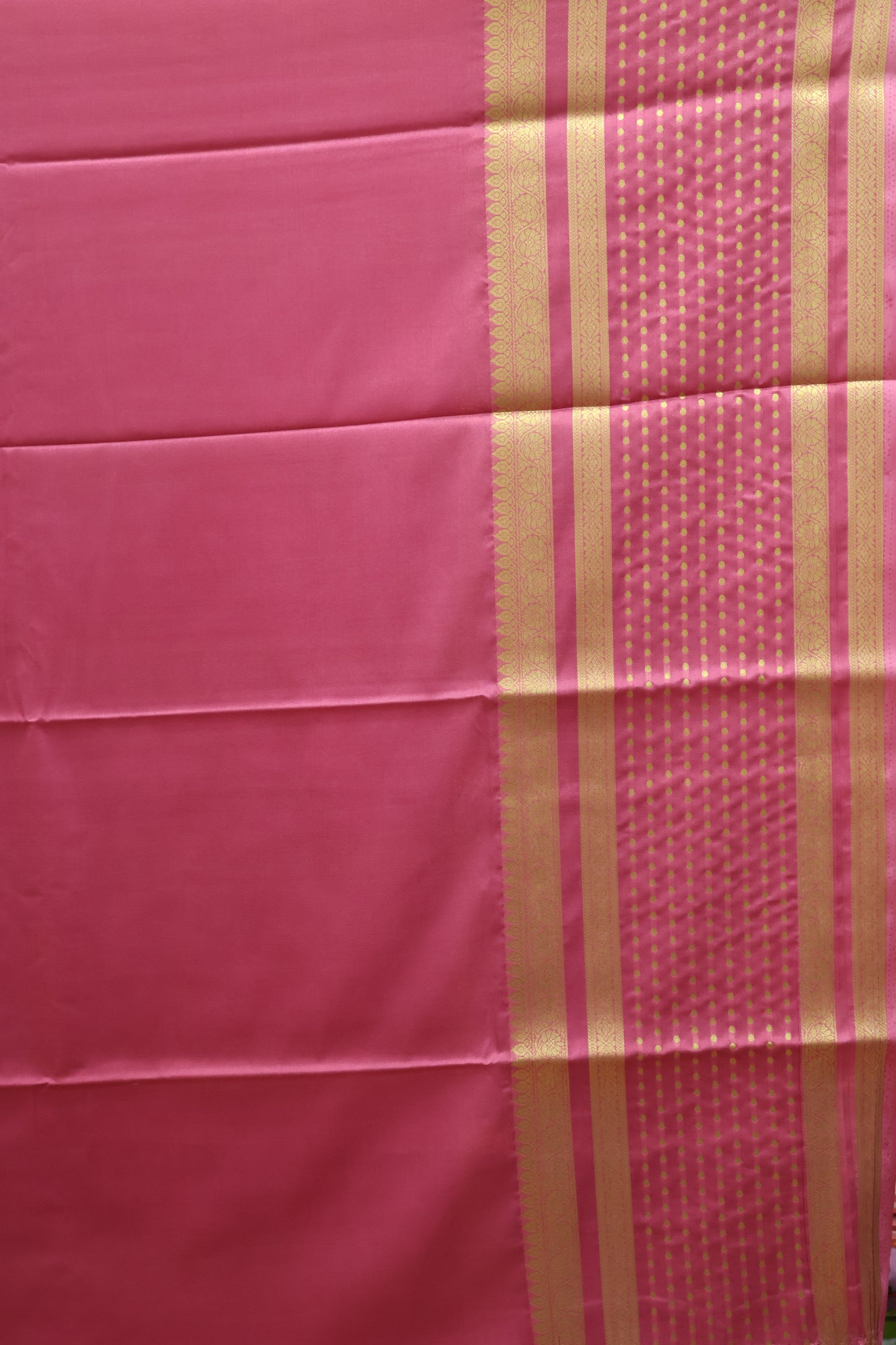 Semi Mysore Silk - Pastle Pink Plain Dot
