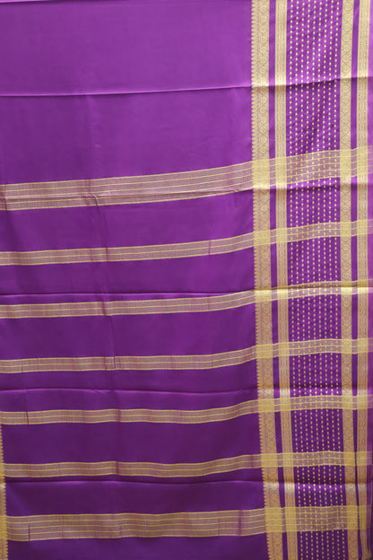 Semi Mysore Silk - Light Voilet Plain Dot