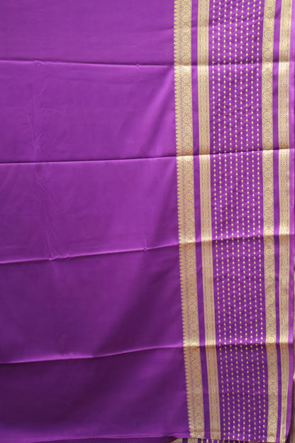 Semi Mysore Silk - Light Voilet Plain Dot