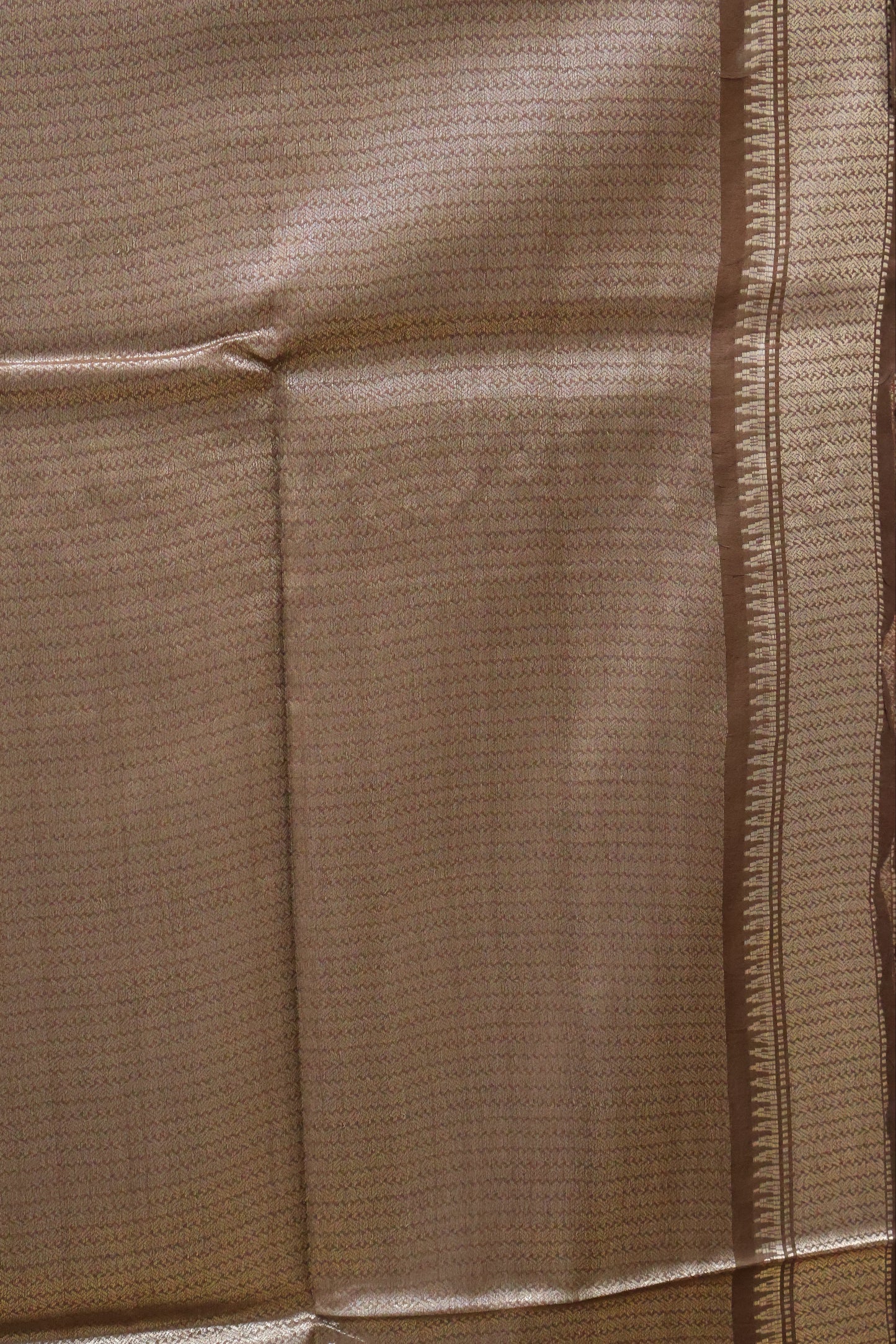 Bhagalpur Tissue-Brown Full Zari