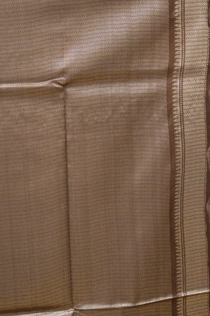 Bhagalpur Tissue-Brown Full Zari