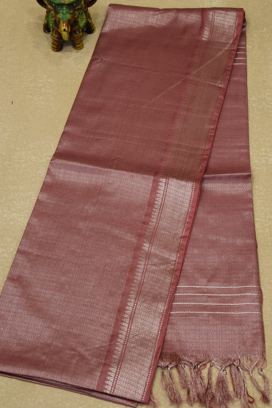 Bhagalpur Tissue-Pastle Pink Full Zari