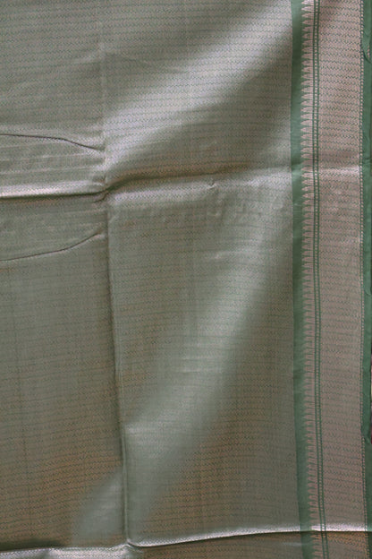 Bhagalpur Tissue-Green Full Zari