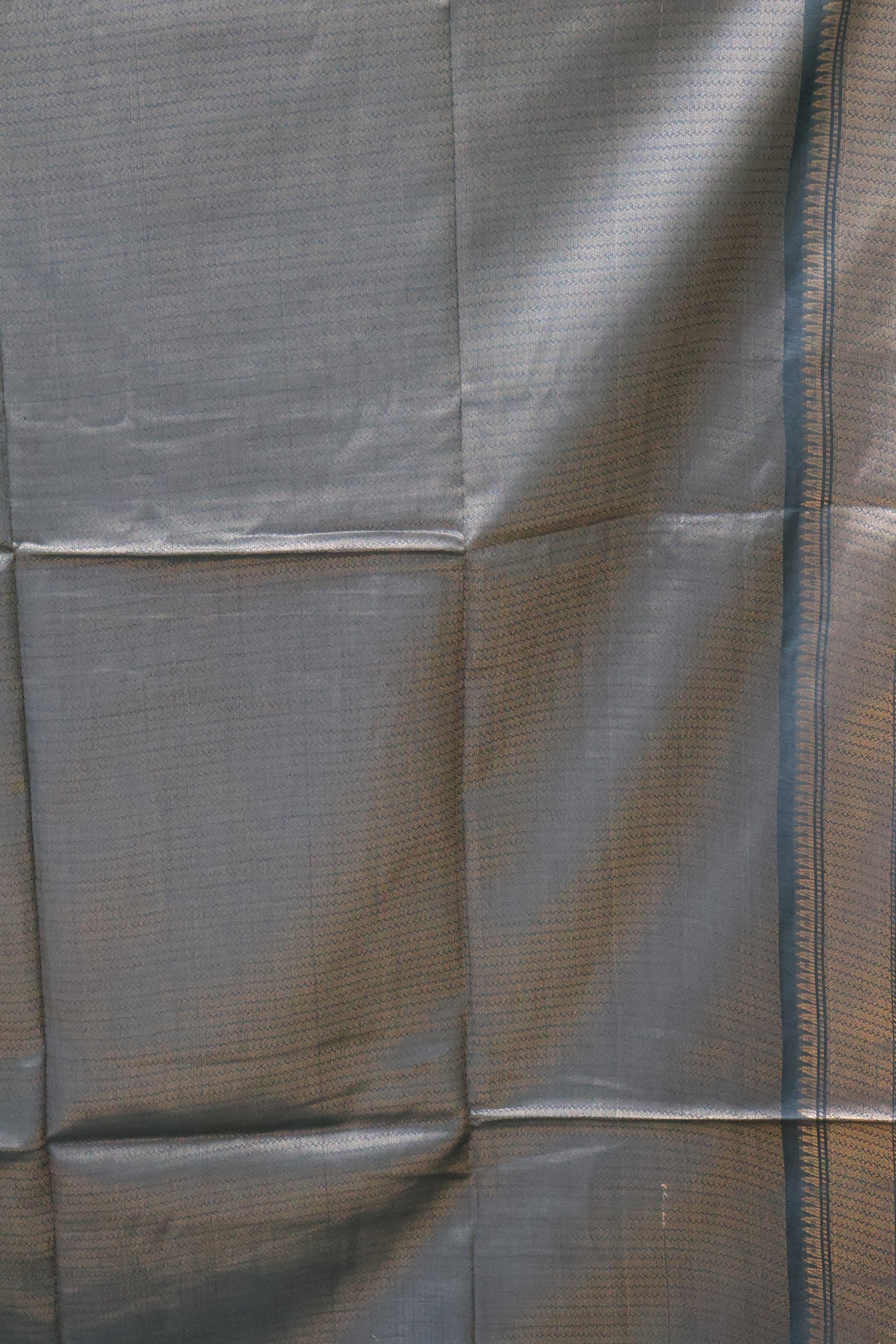 Bhagalpur Tissue-Peacock Blue Full Zari