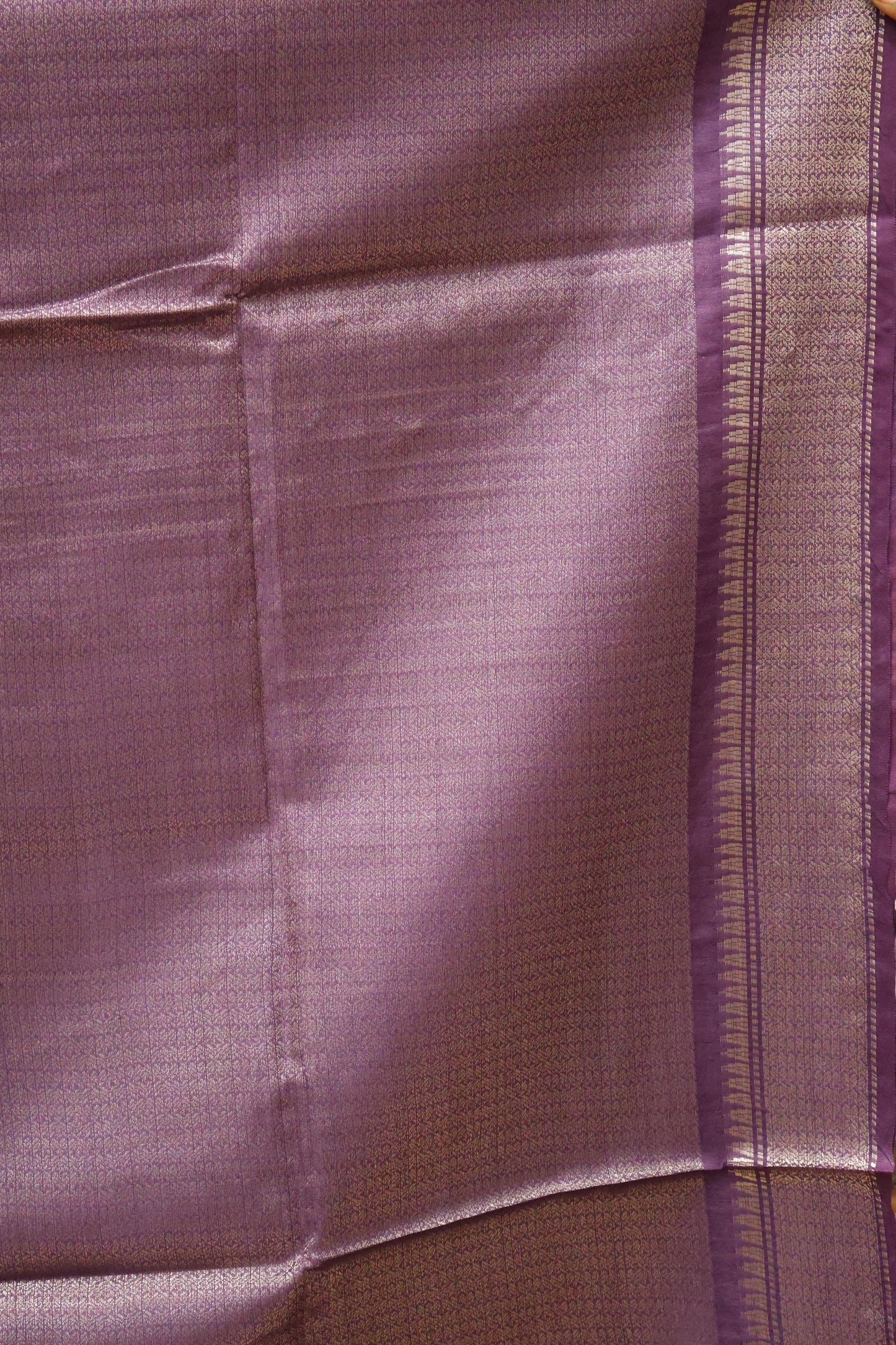 Bhagalpur Tissue- Purple Full Zari