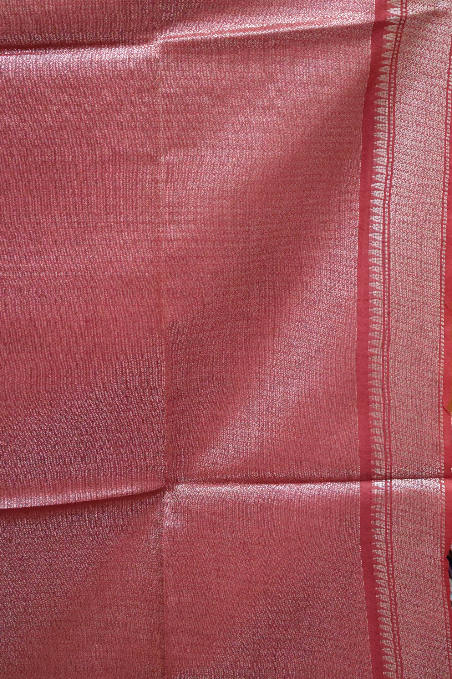 Bhagalpur Tissue- Red Full Zari