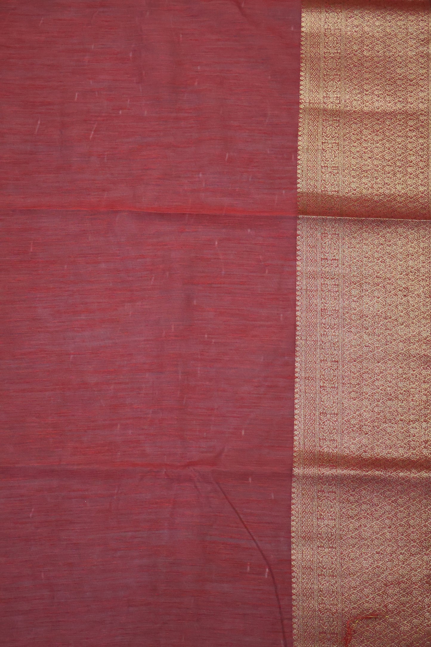 Bamboo Silk Saree-Sandal Flower Cut Work