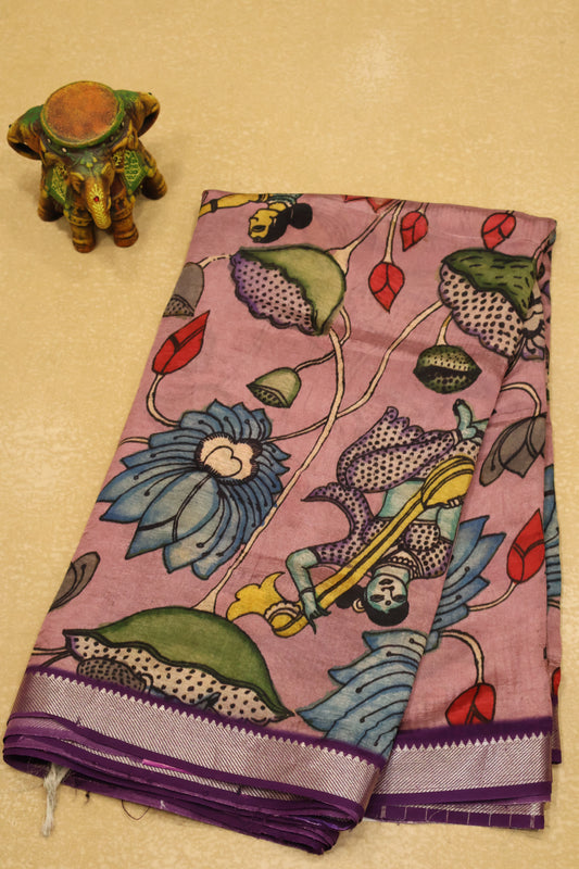 Mangal Giri Silk Saree-Dusky Pink